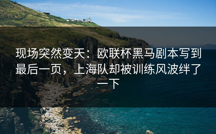 现场突然变天：欧联杯黑马剧本写到最后一页，上海队却被训练风波绊了一下  第1张