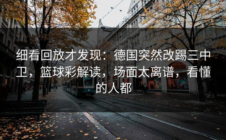 细看回放才发现：德国突然改踢三中卫，篮球彩解读，场面太离谱，看懂的人都
